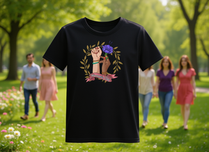 Camiseta del Día Internacional de la Mujer para mujer, camiseta informal de manga corta con estampado floral y cuello redondo de algodón para primavera y verano - Product Image 2