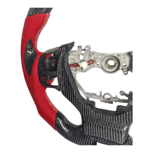 Volant de direction Barmich RACING en cuir perforé et fibre de carbone à 3 branches de 35 mm pour Lexus CT200H IS NX GX GS RX IS250 <span class=keywords><strong>RC300</strong></span> - Product Image 5