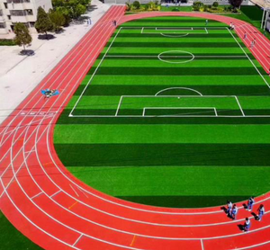 Césped Artificial de Fútbol de Alta Densidad, Resistente al Fuego, de PE+PP, 5 Años de Vida Útil, Relleno de Goma Impermeable, Duradero para Gimnasio/Escuela - Product Image 4