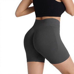 Shorts de yoga grande taille transfrontaliers <span class=keywords><strong>Europe</strong></span>-Amérique, taille haute, effet push-up fessier, en Spandex/Nylon - Product Image 1