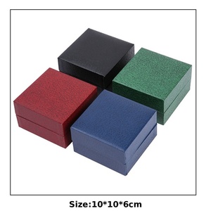 Boîte de rangement pour montres à motif litchi, livraison rapide, étanche avec coussin 10x10cm - Product Image 6