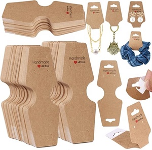 Biểu tượng tùy chỉnh in Kraft bù đắp giấy treo thẻ các tông giấy trang sức hiển thị thẻ cho vòng cổ bông tai Keychain treo thẻ - Product Image 5