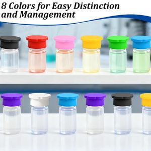 Bouchons de flacons en silicone multicolores personnalisés, étanches et réutilisables, pour la vente en gros OEM de bouteilles de peptides de haute qualité - Product Image 4