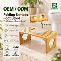 Tabouret de toilette pliant en bambou, inclinable et réglable, repose-pieds pour accroupissement, marchepied de salle de bain pliable à 5 positions pour enfants et adultes