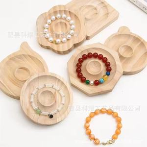 Bandeja de exhibición de pulseras de madera, organizador de almacenamiento de joyas con cuentas para transmisiones en vivo, exhibición de accesorios - Product Image 3
