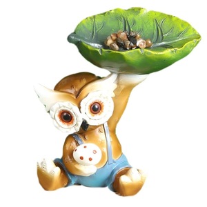 Mangeoire à oiseaux en forme de nid de moineau en résine, ornement de jardin, décoration pastorale extérieure, artisanat - Product Image 5