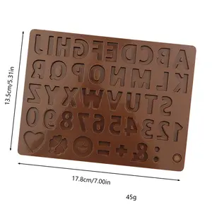 Moldes de silicona para bandeja de hielo con forma de cuchara y letras florales al por mayor, herramientas para hacer pasteles de caramelo de Chocolate Diy, moldes de silicona para bebés de grado alimenticio