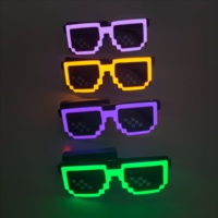 Logo personnalisé LED Party Festival Lunettes rougeoyantes avec trois modes d'éclairage pour la Saint-Valentin et les occasions de Thanksgiving