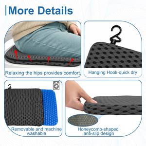 Coussin de siège de douche ergonomique antidérapant en maille pour personnes âgées, chaise de baignoire pour soulager la pression - Product Image 4