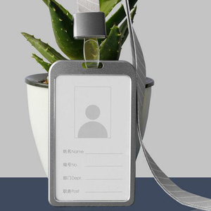 <span class=keywords><strong>Porte</strong></span>-<span class=keywords><strong>badge</strong></span> en aluminium <span class=keywords><strong>fantaisie</strong></span> transparent à prix d'usine, très vendu, avec cordon - Product Image 6