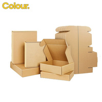 Boîte d'emballage en carton ondulé kraft résistant imprimé sur mesure, boîte pliante pour expédition, boîte cadeau pour vêtements, boîte en papier