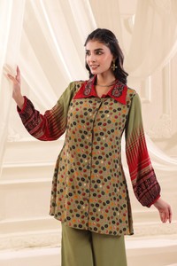 Conjunto de Dos Piezas con Camisa Estampada de Puntos y Pantalones Anchos, Estilo Casual de Diseñador, Ropa de Oficina Elegante y Contemporánea - Product Image 6
