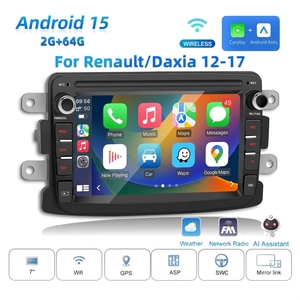 Autoradio Android per Renault <span class=keywords><strong>Dacia</strong></span> 2012-<span class=keywords><strong>2017</strong></span>, Schermo Touch IPS 7'', Carplay Wireless, GPS, Navigazione, Bluetooth, Audio MP5 - Product Image 1