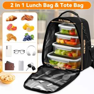 Sac de voyage isolé avec boîte à <span class=keywords><strong>lunch</strong></span> pour le camping et le voyage, compatible avec les tasses <span class=keywords><strong>Stanley</strong></span> de 40/30oz, fourre-tout refroidisseur étanche avec poches - Product Image 5