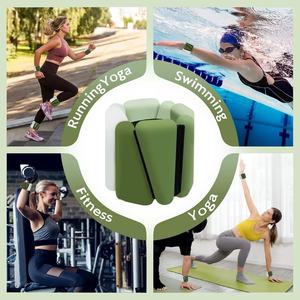 Poids de <span class=keywords><strong>poignet</strong></span> <span class=keywords><strong>et</strong></span> de <span class=keywords><strong>cheville</strong></span> réglables en silicone <span class=keywords><strong>pour</strong></span> exercices de Pilates <span class=keywords><strong>pour</strong></span> femmes, 1 lb/1,5 lb/2 lb - Product Image 3