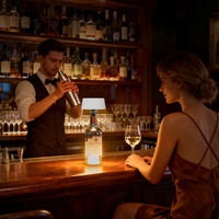 Lampe de table pour bouteille de vin, portable, alimentée par énergie solaire, étanche, pour club, mariage, bar, présentoir de boissons