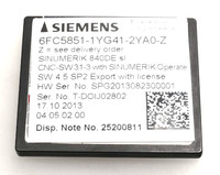 Licencia de Software 840de Sl para PLC 6FC5851-1YG41-2YA0-Z 6FC58511YG412YA0Z