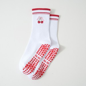 Calcetines de Yoga y Pilates Antideslizantes Bordados Personalizados al por Mayor para Mujer, Calcetines de Algodón <span class=keywords><strong>con</strong></span> Volantes y Lazos - Product Image 2
