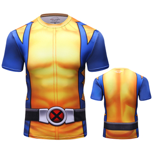 Impresión Digital Sublimación Anime 3D Película Personajes Camisetas para hombres Etiquetas privadas personalizadas Patrón de forro Rash Guard para hombres - Product Image 3