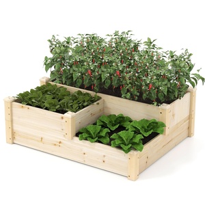 Jardinière surélevée <span class=keywords><strong>Giantex</strong></span> en bois, bac à plantes 43x35x14,5 pouces pour légumes, montage facile - Product Image 1
