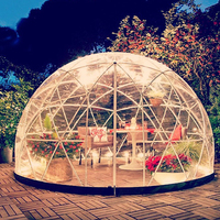 Dôme géodésique transparent sur mesure pour jardin, serre, igloo gonflable, tente de réception extérieure transparente pour stade