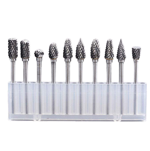 10pcs Set 1/8&quot; 3mm*6mm For Wood <strong>Carving</strong> Metal Working Abrasive <strong>Tool</strong> Doubl Cut Tungsten Carbide Burr Set - Product Image 1