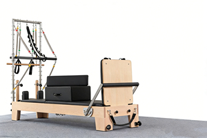 Nouveau Reformer Pilates en Bois, Équipement de Fitness et de <span class=keywords><strong>Yoga</strong></span>, Lit en Bois d'Érable, Équipement Pilates avec Demi-Tourneuse Double Coulissante - Product Image 1