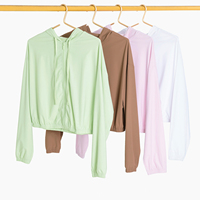 Vente chaude Yoga à capuche crème solaire vêtements décontracté en plein air cyclisme sport Fitness veste coupe-vent Fitness manteau