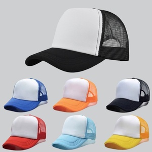 Vente en gros de casquette de camionneur en mousse à 5 panneaux avec logo personnalisé chapeau en maille de sport structuré avec snapback en plastique pour casquette de pêche en plein air en stock - Product Image 1