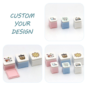 Kawaii Văn Phòng Phẩm Tùy Chỉnh Tạp Chí Tem Hàn Quốc Phong Cách Duy Nhất <span class=keywords><strong>Mini</strong></span> Bàn Phím Tem Tùy Chỉnh Pre-Ký Flash Tem Lịch Tem - Product Image 2