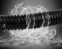 16mm 1/2 "conduit flexible enduit de PVC imperméable ignifuge ondulé en métal électrique