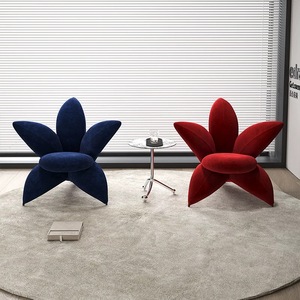 Sillón Individual Francés, Silla de Ocio Única en Forma de Pétalo para el Hogar, Sala de Estar, Hotel, Tela, Muebles de Sofá Súper Cómodos - Product Image 4