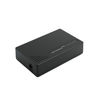 Conmutador Ethernet de Alta Velocidad para Oficina en Casa, Compacto, de 5 Puertos, 100 Mbps, Concentrador de Red con Negociación RJ45 para una Conectividad LAN Estable