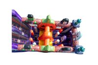 Parcours d'obstacles hanté pour Halloween, 48 pieds de long, 48'- PARCOURS D'OBSTAUX HANTÉS, toboggan gonflable sur le thème des effrions