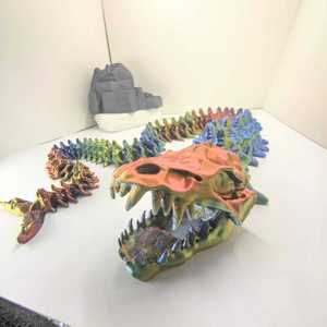 Dragón Esqueleto Articulado Gigante <span class=keywords><strong>de</strong></span> Plástico Impreso en 3D <span class=keywords><strong>de</strong></span> 72 cm con Mandíbula Móvil, Totalmente Articulado, Temática Animal, Colores Personalizados al por Mayor, D&D - Product Image 1