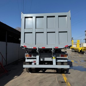 Semi-remorque benne basculante robuste 4 essieux 40FT 60FT 100 tonnes 40m³ pour <span class=keywords><strong>transport</strong></span> d'acier et utilisation générale - Product Image 6