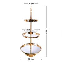 Ensemble de 6 supports à gâteaux en métal rose doré à 3 niveaux, fournitures promotionnelles pour fêtes, décoration de table de réception, plateau à bonbons, support à desserts