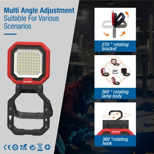 Công nghiệp dẫn ánh sáng làm việc 2000 lumens có thể sạc lại-4000mAh pin, 360 ° xoay, IP54 không thấm nước (nylon/sợi thủy tinh/TPR) - Product Image 1