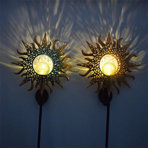 Ramadan trang trí ánh sáng mặt trời ngôi sao mặt trời mặt trăng hình dạng kim loại đèn sân vườn cổ phần trang trí cảnh quan bãi cỏ ngoài trời sét - Product Image 2