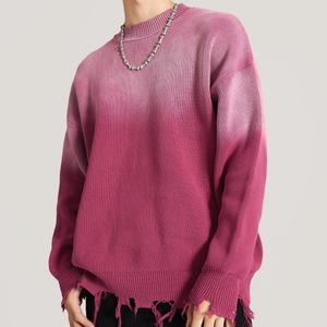 Suéter de Hombre con Cuello Redondo, Lavado y Decolorado al Sol, Personalizado con Logotipo, Venta al Por Mayor de Fabricantes - Product Image 4