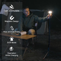 Lampe de tente LED portable rechargeable, étanche IP65, 3W, pliable, pour le camping en plein air