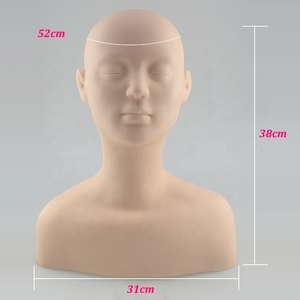 Entrenamiento de belleza Manejo DE LA PIEL Silicona suave Práctica de acupuntura Maniquí de silicona Masaje facial Cabeza de entrenamiento con hombro - Product Image 2