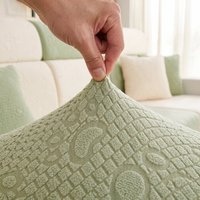 Housse de canapé moderne en jacquard élastique épaissi, housse de coussin de chaise longue pour salon, lavable, rayée, toutes saisons