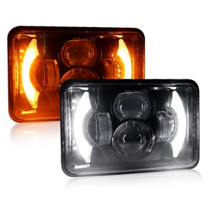 Phare LED 50 W 4x6 pouces avec feux de jour (DRL), clignotants, feux de route et de croisement, étanche, rectangulaire, compatible camions et voitures - Product Image 5