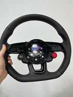 Volant en fibre de carbone de style RS avec écran LED pour Audi A3 A4 A5 A6 A7 C6 C7 C8 S3 S4 S5 S6 B7 B8 B9 RS3 RS5 RS6 TT TTRS