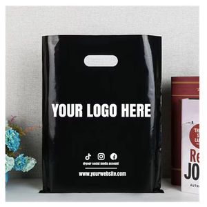 Custom Print Logo High Quality <b>Plastic</b> Shopping Bag HDPE <b>Plastic</b> <b>Packaging</b> Die Cut Handle Carry Bag - Product Image 5