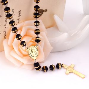 Stainless Steel Catholic Prayer Bead Collarbone <b>Chain</b> Pendant Fashionable <b>Jewelry</b> <b>Chain</b> Pendant Cross Necklace for Women Men - Product Image 6