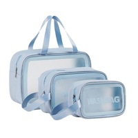 Sacs cosmétiques personnalisés portables en PVC imperméable avec revêtement transparent, pochette de rangement, sac de maquillage transparent, sacs de voyage pour articles de toilette