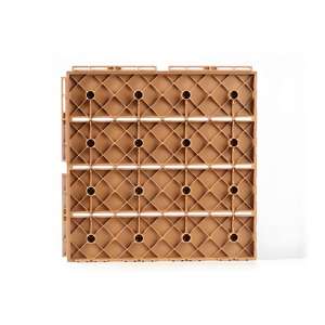 Dalles de sol en plastique de 30 cm, couleur bois clair à grain diagonal, pour sol extérieur - Product Image 4