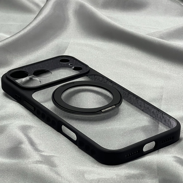 High Quality Transparent Magnetic Ring Kick Stand 2 in 1 TPU PC Mobile Phone Case for iPhone 17 Air 17 Pro Max